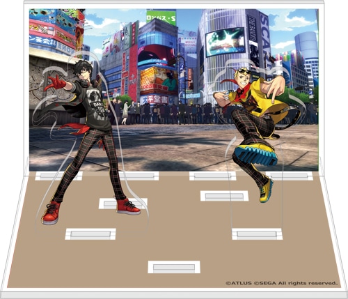 P3D＆P5D アクリルスタンドジオラマ　P5主人公＆坂本竜司 P5主人公＆坂本竜司