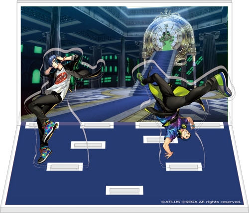 P3D＆P5D アクリルスタンドジオラマ　P3主人公＆伊織順平 P3主人公＆伊織順平