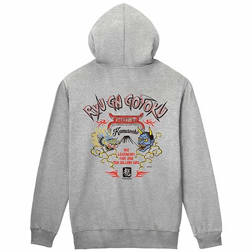 『龍が如く』龍と般若 刺繍ジップアップパーカーXL XL