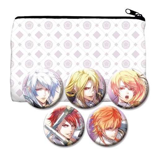 『戦刻ナイトブラッド』ポーチ&缶バッジセット -織田軍- 織田軍セット