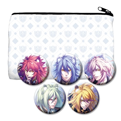 『戦刻ナイトブラッド』ポーチ&缶バッジセット -上杉軍- 上杉軍セット