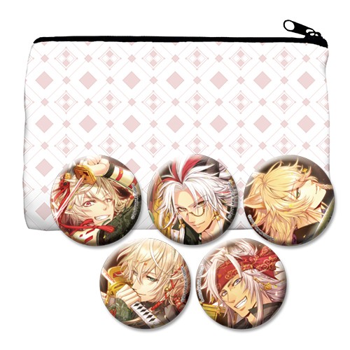 『戦刻ナイトブラッド』ポーチ&缶バッジセット -武田軍- 武田軍セット