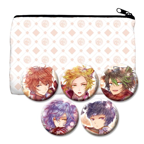 『戦刻ナイトブラッド』ポーチ&缶バッジセット -真田軍- 真田軍セット