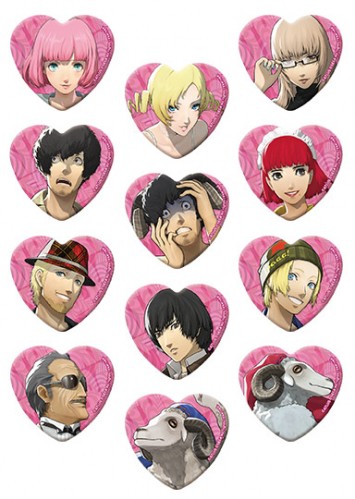 キャサリン・フルボディ ハート型キラ缶バッジ