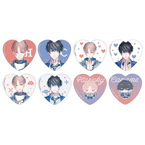 「カナメとハルキー」トレーディングハート型缶バッジ(単品) 単品