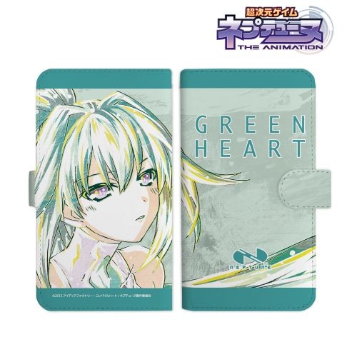 アニメ『超次元ゲイム ネプテューヌ』グリーンハート Ani-Art 手帳型スマホケース(対象機種/Lサイズ) 対象機種/Lサイズ