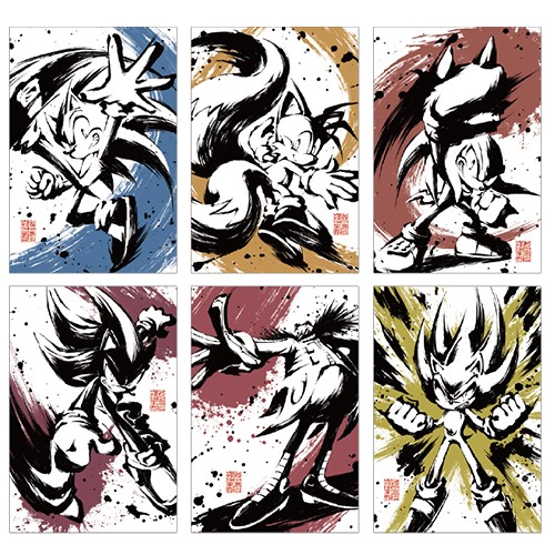 「墨絵 超音速針鼠」キャンバスアートコレクション（全6種）