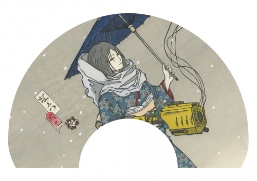 6コレクション　浮世絵：火花 - 扇子