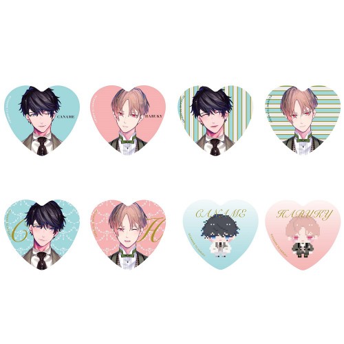 「カナメとハルキー」ブライダル衣装トレーディングハート形缶バッジ(BOX) BOX