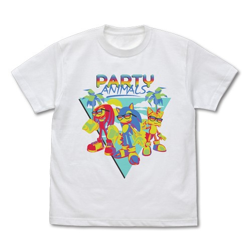 ソニック PARTY ANIMALS フルカラーTシャツWHITE-L[ソニック・ザ・ヘッジホッグ] WHITE-L