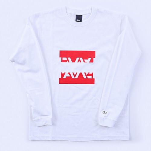 『FAV gaming』SPLIT LOGO LONG SLEEVE WHITEXL XL