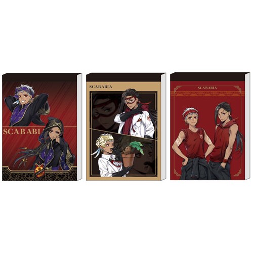 ディズニー ツイステッドワンダーランド 3連メモスカラビア スカラビア