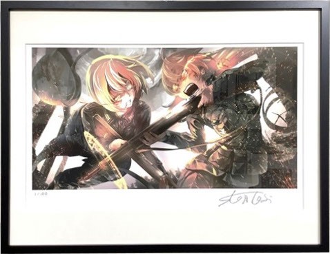 「篠月しのぶ 幼女戦記 十一番目の女神展」直筆サイン入り アートグラフ A 直筆サイン入り アートグラフ A