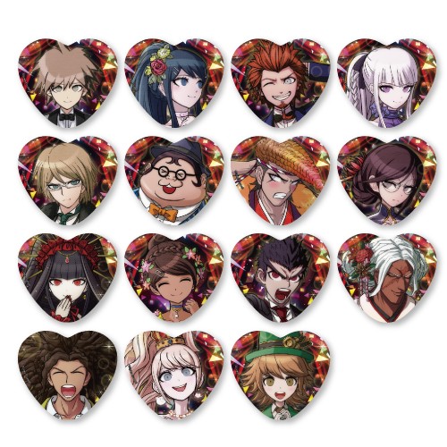 ダンガンロンパ　ハート型缶バッジ　ドレスアップ　Vol.1（DR）単品 単品