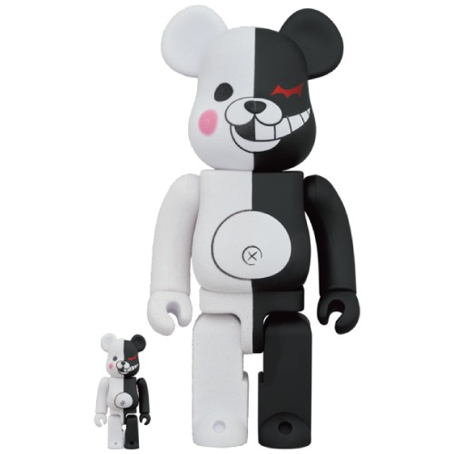 BE@RBRICK モノクマ ラバーコート＆フロッキー Ver. 100% & 400%