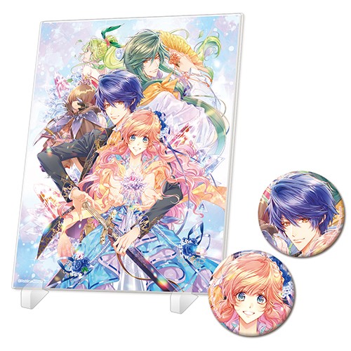 『悪役令嬢は隣国の王太子に溺愛される』　アクリルパネル＆缶バッジセット B B