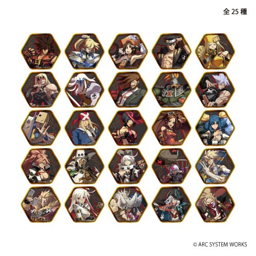 GUILTY GEAR Xrd REV 2 トレーディング六角缶バッジ（コンプリートセット）（特典付き） コンプリートセット（特典付き）
