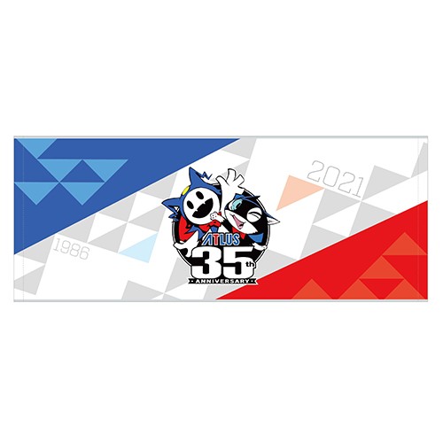 アトラスロゴ入り35周年記念フェイスタオル※2025年11月中旬出荷分