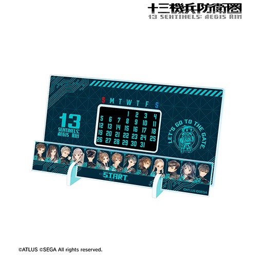 十三機兵防衛圏 卓上アクリル万年カレンダー