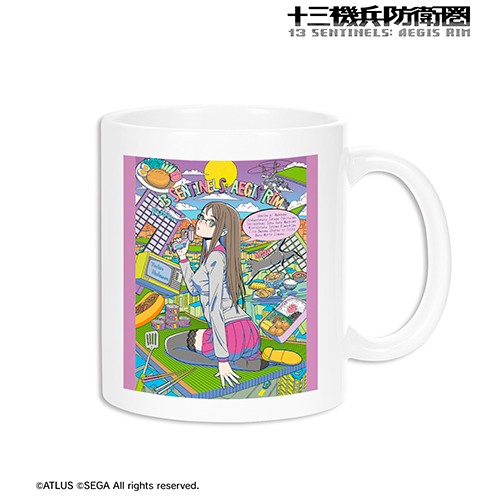十三機兵防衛圏 薬師寺恵 ポップアート風イラスト マグカップ 薬師寺恵