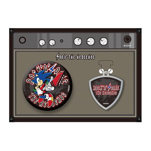 「ROCK 'N' SONIC THE HEDGEHOG」缶バッジ＋ピック風アクリルチャーム