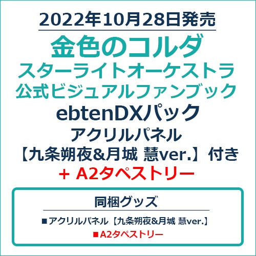 金色のコルダ スターライトオーケストラ 公式ビジュアルファンブックebtenDXパック アクリルパネル【九条朔夜&月城 慧ver.】付き+A2タペストリー アクリルパネル【九条朔夜&月城 慧ver】+A2タペストリー