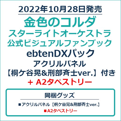 金色のコルダ スターライトオーケストラ 公式ビジュアルファンブックebtenDXパック アクリルパネル【桐ケ谷晃&刑部斉士ver.】付き+A2タペストリー アクリルパネル【桐ケ谷晃&刑部斉士ver】+A2タペストリー