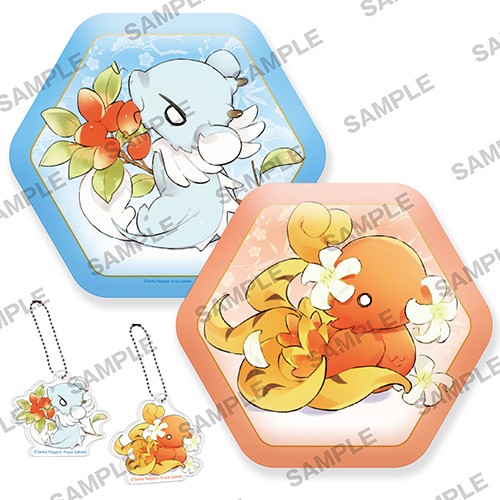 ビーズログ文庫創刊16周年記念『お庭番望月蒼司朗参る！』ダイカットクッション&アクリルキーホルダーセット　朱雀＆青龍（書き下ろしSS付き） 『お庭番望月蒼司朗参る！』朱雀＆青龍