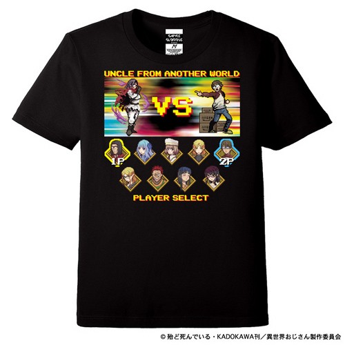 異世界おじさん Fighting Game Tシャツ (黒)カラー：ブラック   XLサイズ XLサイズ