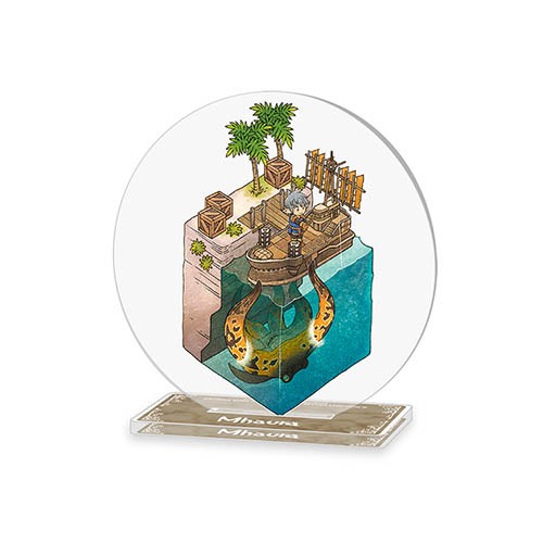 FINAL FANTASY XI VANARIUMアクリルコースタースタンドMhaura Mhaura