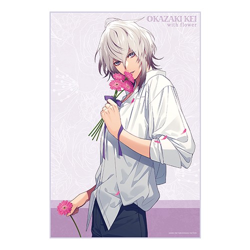 【ビーズログ創刊20周年記念】「with flower」マイクロファイバータオル『Collar×Malice』岡崎 契 ※2025年11月中旬出荷分 岡崎 契