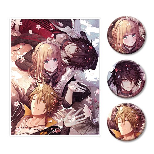 【オトメイト×ビーズログ】『AMNESIA CROWD』アクリルパネル＆缶バッジ3種セット