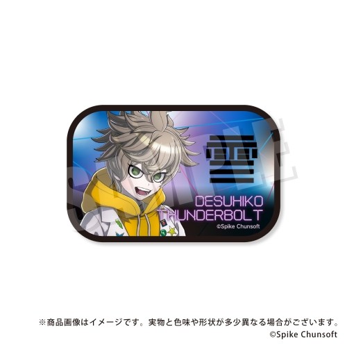 超探偵事件簿 レインコード  スクエアカンバッジ  04.デスヒコ　サンダーボルト 04.デスヒコ　サンダーボルト