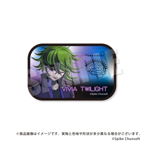 超探偵事件簿 レインコード  スクエアカンバッジ  11.ヴィヴィア　トワイライト 11.ヴィヴィア　トワイライト