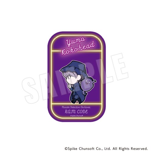 超探偵事件簿 レインコード  きゃらまーち スクエアカンバッジ  01.ユーマ　ココヘッド 01.ユーマ　ココヘッド