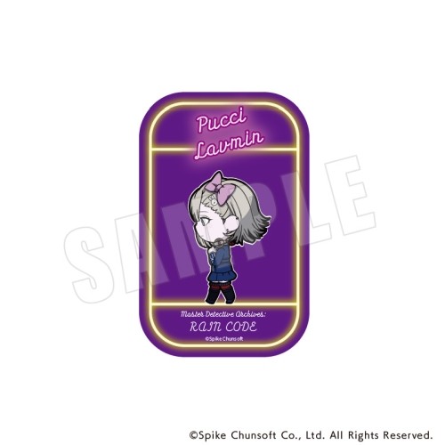 超探偵事件簿 レインコード  きゃらまーち スクエアカンバッジ  10.プッチー　ラヴミン 10.プッチー　ラヴミン