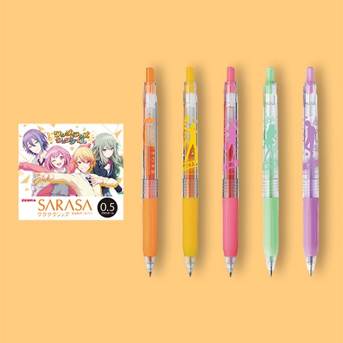 『プロジェクトセカイ カラフルステージ！ feat. 初音ミク』サラサクリップ カラーボールペン5本セット ワンダーランズ×ショウタイム