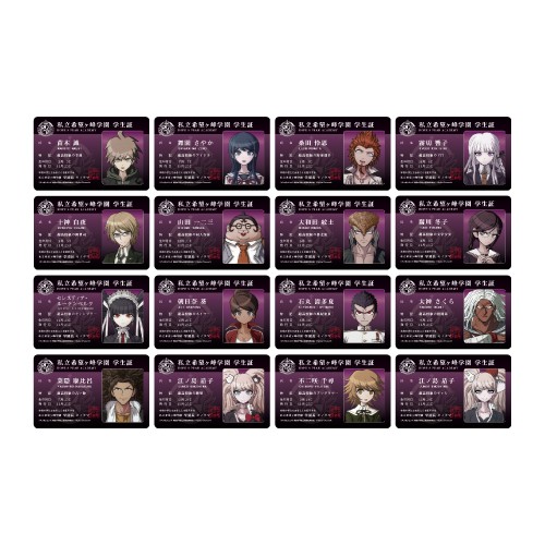 ダンガンロンパシリーズ　希望ヶ峰学園学生証風カード　Vol.1（DR）　単品 単品