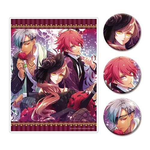 【オトメイト×ビーズログ】『ラディアンテイル ～ファンファーレ！～』アクリルパネル＆缶バッジ3種セットB B