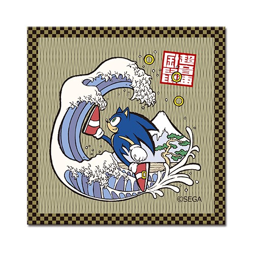 「和ソニック」富嶽景 波越之図 畳コースター※2025年11月中旬出荷分 富嶽景 波越之図