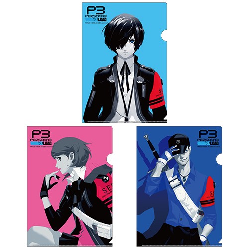 P3R クリアファイルセット（主人公、岳羽ゆかり、伊織順平）