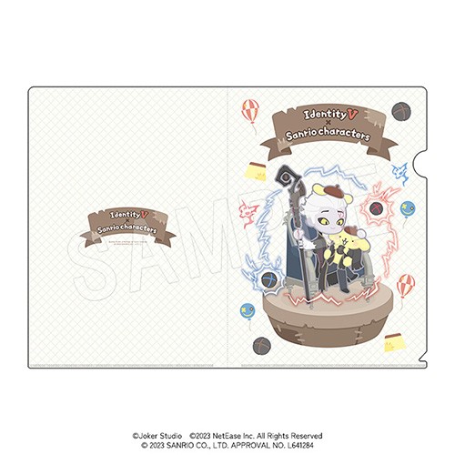 IdentityV×サンリオキャラクターズ　クリアファイル　隠者＆ポムポムプリン 隠者＆ポムポムプリン