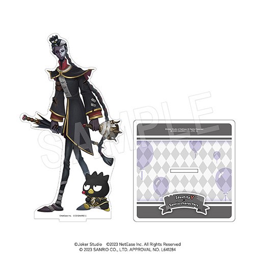 IdentityV×サンリオキャラクターズ　アクリルスタンド白黒無常（黒:Fan Wujiu）＆バッドばつ丸 白黒無常（黒:Fan Wujiu）＆バッドばつ丸