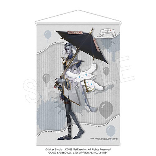 IdentityV×サンリオキャラクターズ　B2タペストリー白黒無常（白:Xie Bi’an）＆シナモロール 白黒無常（白:Xie Bi’an）＆シナモロール