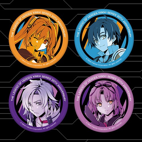 軌跡シリーズ20周年記念 メタリック缶バッジセット【4個set】《空の軌跡》エステル、ヨシュア、レオンハルト、レン メタリック缶バッジ 4個set《空の軌跡》