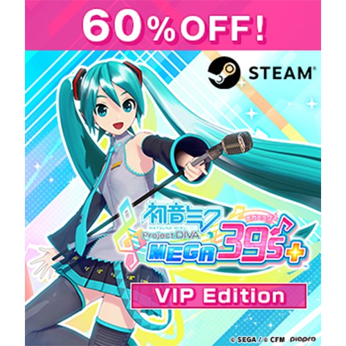 【Steamコード販売】初音ミク Project DIVA MEGA39’s＋VIP Edition【セール】 Steamコード VIP Edition