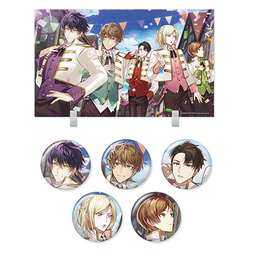 【オトメイト×ビーズログ】『テミラーナ国の強運姫と悲運騎士団』アクリルパネル＆缶バッジ5種セット※2025年11月中旬出荷分