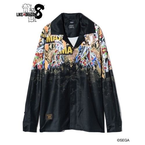 【龍が如く8 × glamb】Goro Majima Shirts BlackM ※2025年11月中旬出荷分 Black M