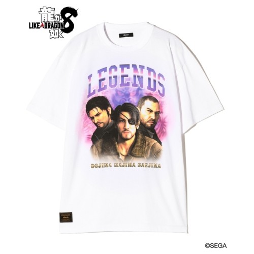 【龍が如く8 × glamb】3 Legends T-shirts WhiteXL White XL