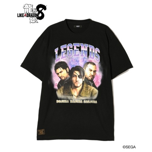 【龍が如く8 × glamb】3 Legends T-shirts BlackM ※2025年11月中旬出荷分 Black M